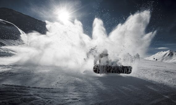 Snowboard sneeuw