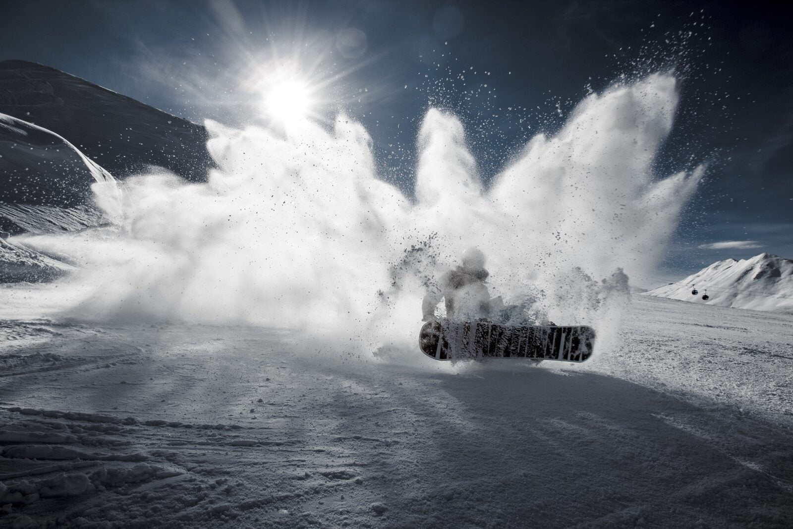 Snowboard sneeuw